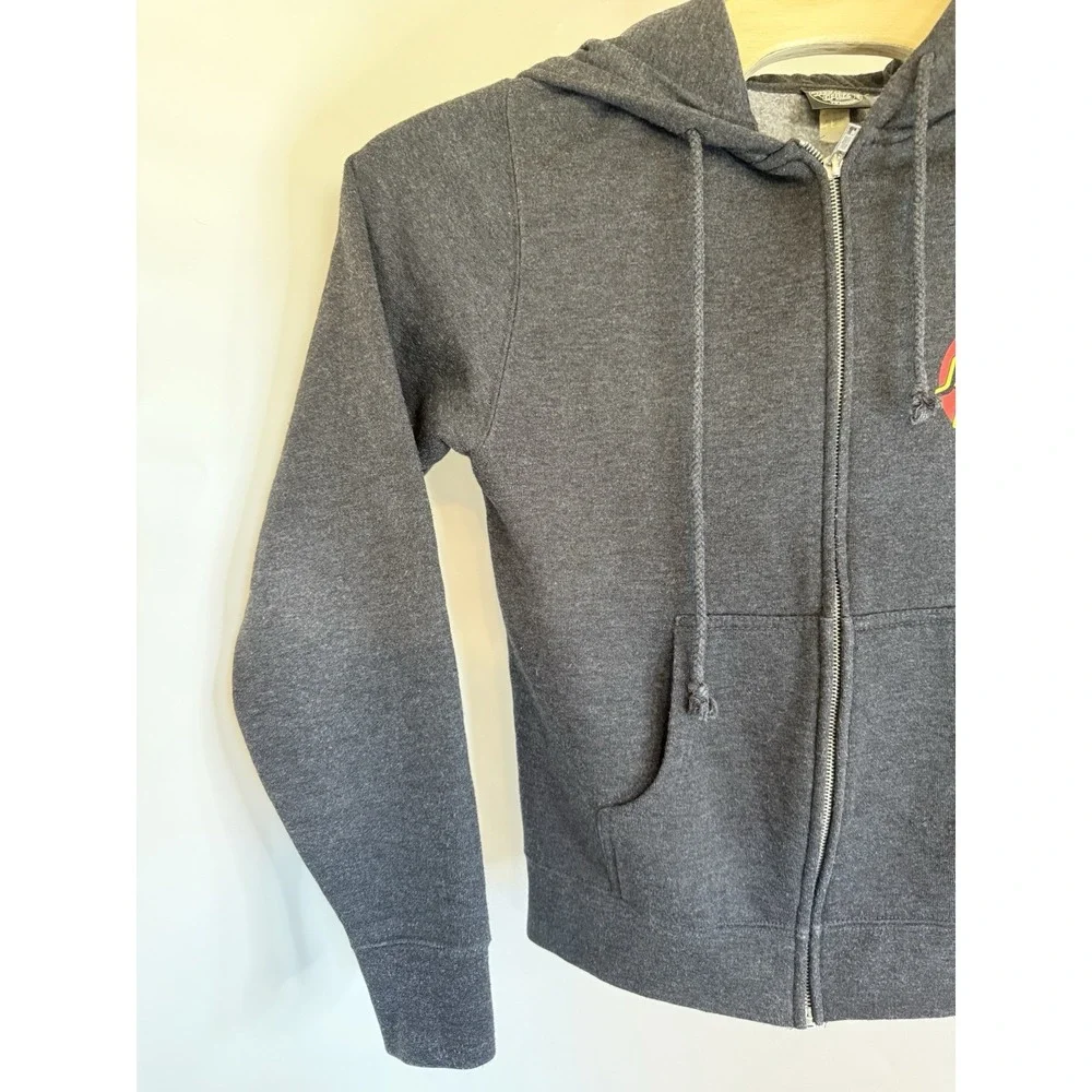 Santa Cruz Skateboards Dark Gray‎ Hoodie Full Zip Big Dot Size Youth XLarge EUC